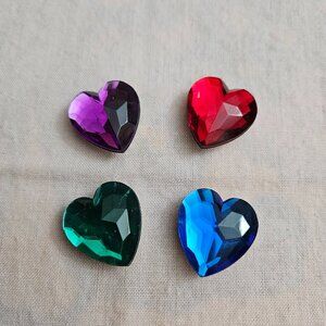 Four Heart Shaped Button Covers